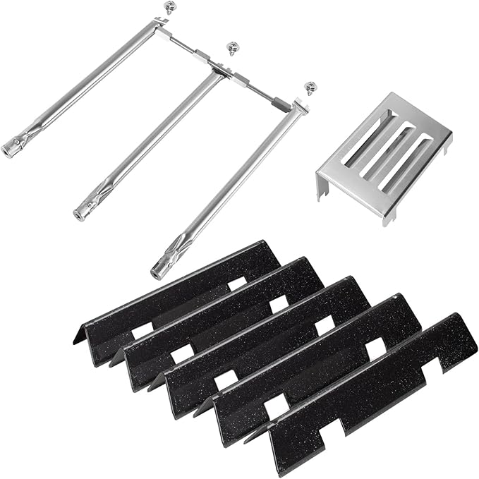 Grill Parts for Weber Spirit II Grill Replacement Parts, 7636 67046 Flavorizer Bars, 69787 Burner & 67060 Heat Deflector for Weber Spirit 2 Grill Parts, for Weber Spirit E310 E320 S310 S-320