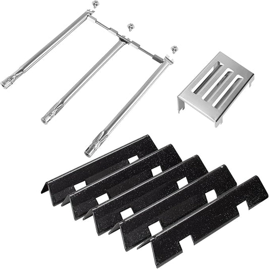 Grill Parts for Weber Spirit II Grill Replacement Parts, 7636 67046 Flavorizer Bars, 69787 Burner & 67060 Heat Deflector for Weber Spirit 2 Grill Parts, for Weber Spirit E310 E320 S310 S-320