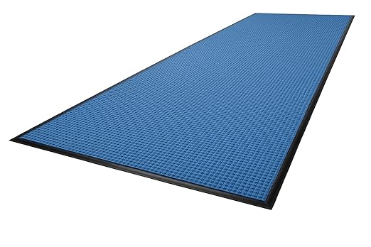 Guardian WaterGuard Indoor/Outdoor Wiper Scraper Floor Mat, Rubber/Nylon, 6'x12', Blue