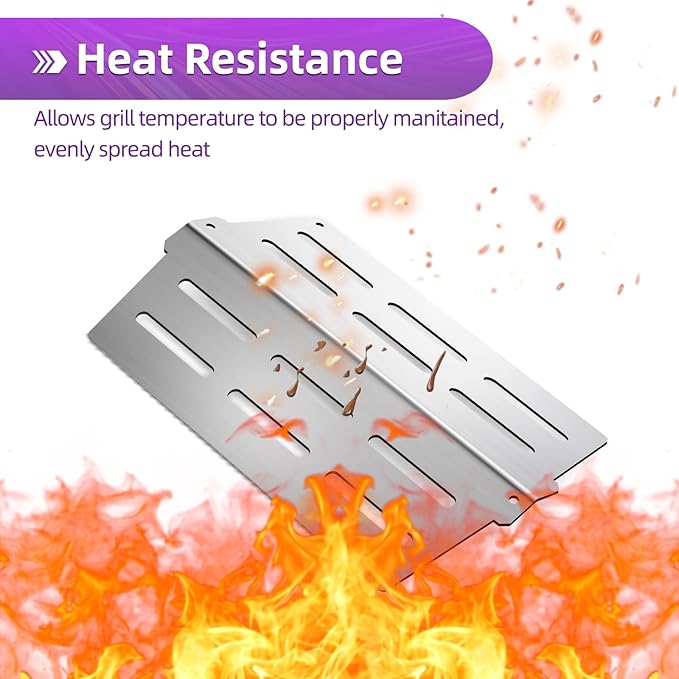 19.5" Stainless Steel 7524 Grill Grates 7620 Flavorizer Bars for Weber Genesis E330 Grill Parts with 7622 Heat Deflector 62752 Burner Tubes for Weber Genesis E310 S310 S330 EP310 300 Series