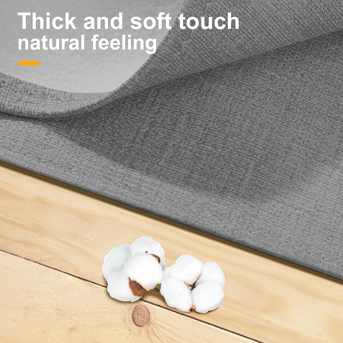 Wipeable Table Runner, Thick Farmhouse Dresser Runner, Rustic for Kitchen, Bedroom, Living Room, Indoor and Outdoor (72'', Grey)