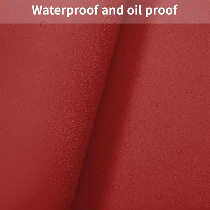 Leather Desk Mat - 18x36 Inch Waterproof Easy to Clean Can Conceal Flaws Protector The Table Top from Scratches Used for Coffee Table Office Table Dresser(Black+Wine Red 18x36)