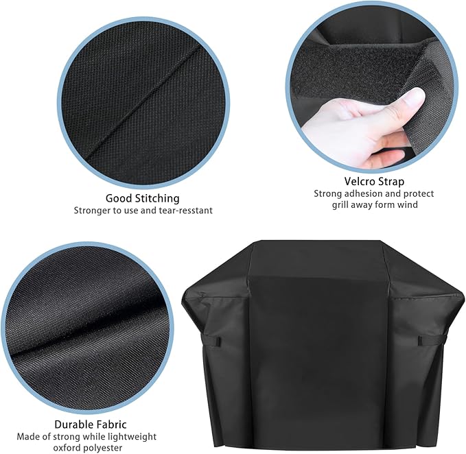 Grill Cover for Weber Genesis 300 Series and New 2022 Genesis 300 Grills, 63 Inch Heavy Duty 600D Outdoor BBQ Grill Cover, Waterpoorf Weber 7757 Fade Resistant Barbecue Cover