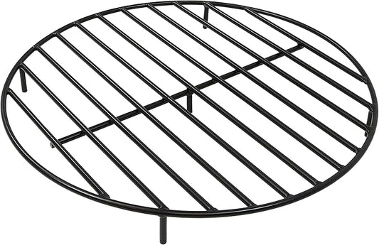 Sunnydaze Round Fire Pit Grate - Elevated Wood Grate for Fire Pit - Heavy-Duty Steel Log Grate for Outside - 30-Inch