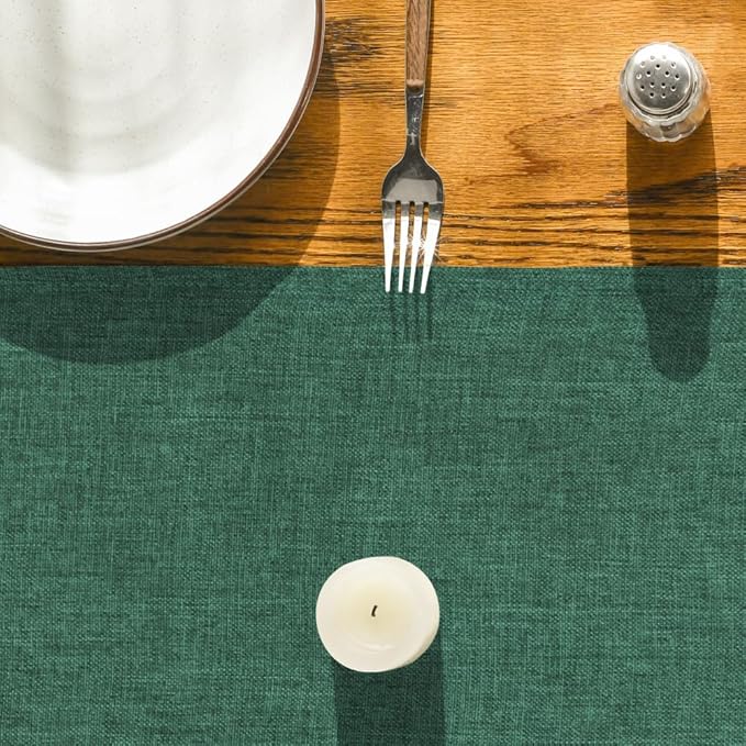 Artoid Mode Forest Green Table Runner, Seasonal Christmas Spring Washable Kitchen Dining Table Decoration for Home Party Decor 13x60 Inch