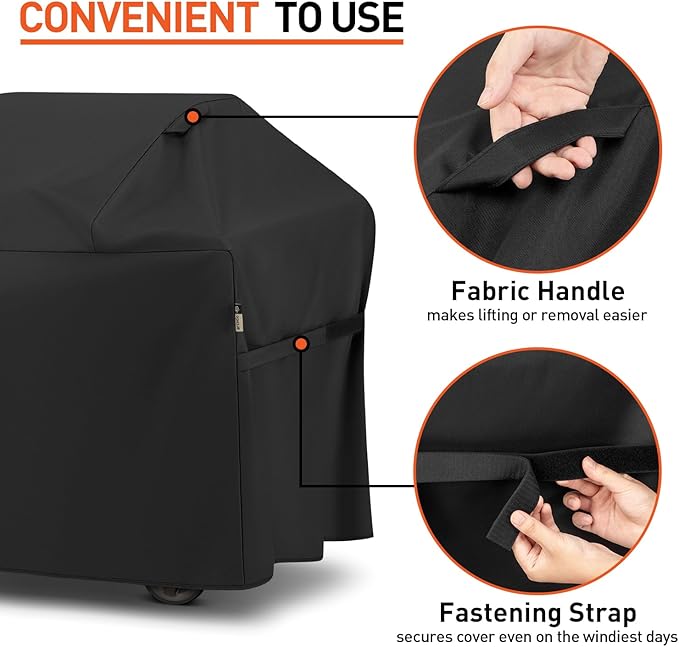 Arcedo 72 Inch Grill Cover, Waterproof Large BBQ Gas Grill Cover Compatible with Weber, Durable and Rip Resistant, Fits for Charbroil Nexgrill Napoleon