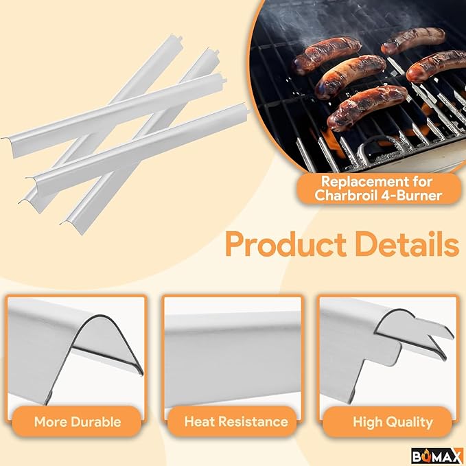 BQMAX 17 Inch Grill Parts Kit for Charbroil Performance 4 Burner Grill 463354021 463365522 463352521 463366022 463351221 G426-0005-W1, Cooking Grill Kit Replacement Parts for Charbroil Grill 4 Burner