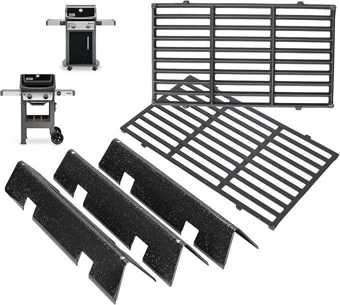 Grill Parts for Weber Spirit 2 Grill Parts Replacement GS4 Spirit II & I E210 S210 E220 S220 Accessories for Weber GS4 Grill Grates 7637 64815, Flavorizer Bars 7635 67045 69796 for Weber Grill Parts