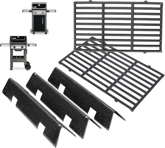 Grill Parts for Weber Spirit 2 Grill Parts Replacement GS4 Spirit II & I E210 S210 E220 S220 Accessories for Weber GS4 Grill Grates 7637 64815, Flavorizer Bars 7635 67045 69796 for Weber Grill Parts