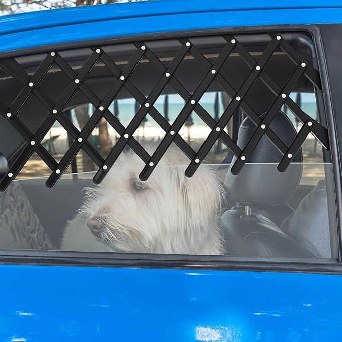 Retractable Scalable Pet Fence for Car Window Portable Protective Barrier Expands to Fit Trucks and Suvs Allows Fresh Air Ventilation Prevents Pets and from Sticking Heads Out