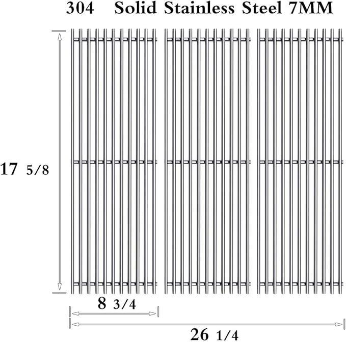 SF7241 (3-Pack) 17 5/8" Cooking Grid Replacement for Kenmore 148.16656010, 148.23682310, 640-05057386-4, 90118 and Master Forge SH3118B