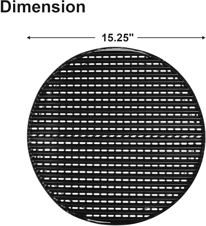 15 1/4" Porcelain Steel Cooking Grate Replacement Parts for Charbroil The Big Easy TRU-Infrared Smoker Roaster & Grill Model 14101550 14101550-A1/ A2 / A3 / A4, 29104315