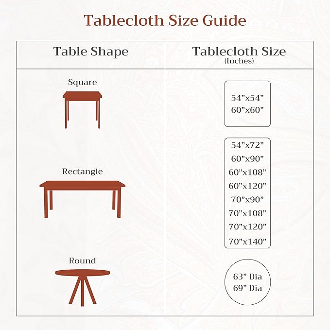 Maison d' Hermine Table Cloth Round Table 100% Cotton 63 Inches Fall Tablecloth Reusable Everyday Use for Thanksgiving Christmas Decorations Dining Farmhouse Party (Damask)