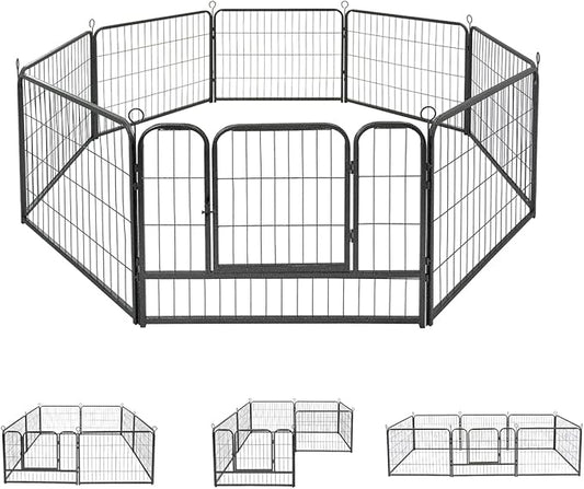 Fencer Wire Decorative Wire Fence, Panel Decor, Heavy Duty Iron Landscape Patio Flower Bed Animal Barrier Border Edging Section, Foldable Garden Fence for Yard for Dog Outdoor, 24 Inch x 21 FT
