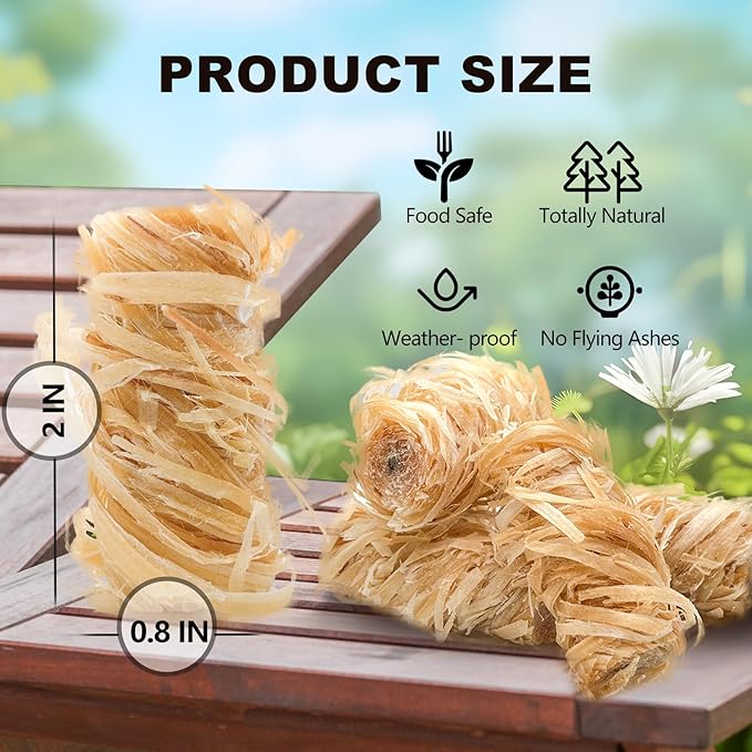36 Pcs Fire Starter - Natural Fire Starters for Fireplace, Pellet Stove, BBQ, Pizza Oven, Fire Pit &Chimney, Fire Starters for Grill, Charcoal Starter
