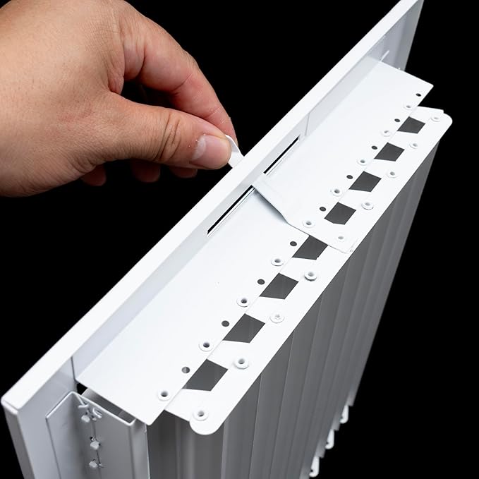 Fits 14x8 Duct Opening Steel Adjustable Air Supply Grille by Handua | Register Vent Cover Grill for Sidewall and Ceiling | White | Outer Dimensions: 15.75" X 9.75"