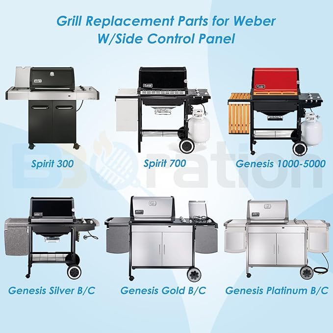 7639 17.5" Grill Grates Replacement for Weber GS4 Spirit II 300 Series, for Weber Spirit 300 Grill Grates, Genesis Silver/Gold/Platinum B/C, Genesis 1000-5000 for Weber Grill Grates