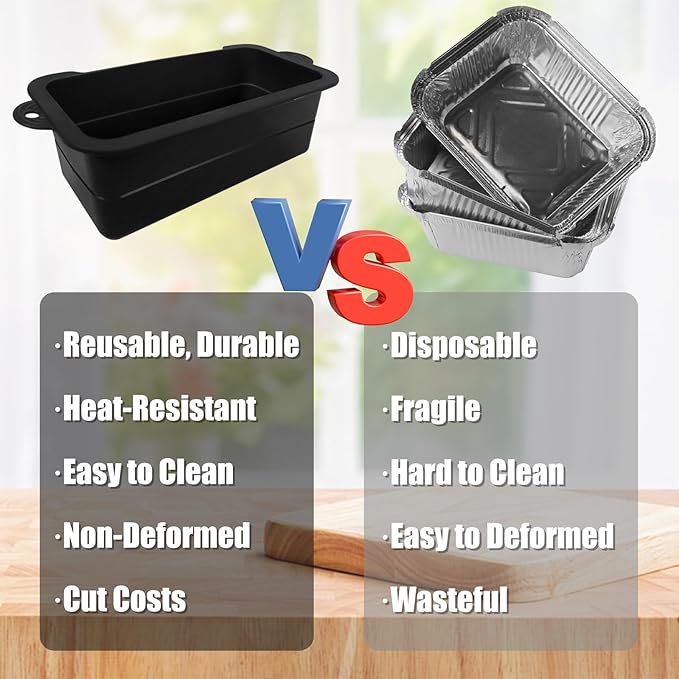 Silicone Grease Cup Liners for Blackstone 36 28 22 17 Inch Griddle, 2 Pack Reusable Grease Catcher Liner Grill Grease Tray Accessories for Blackstone, Black