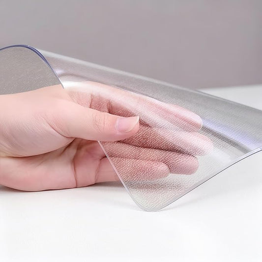 Frosted Table Protector 42 x 84 Inch, 1.9mm Thick Waterproof PVC Plastic Table Cover, Durable Table Pad for Dining Room, Kitchen, Writing Desk, and Coffee Tables