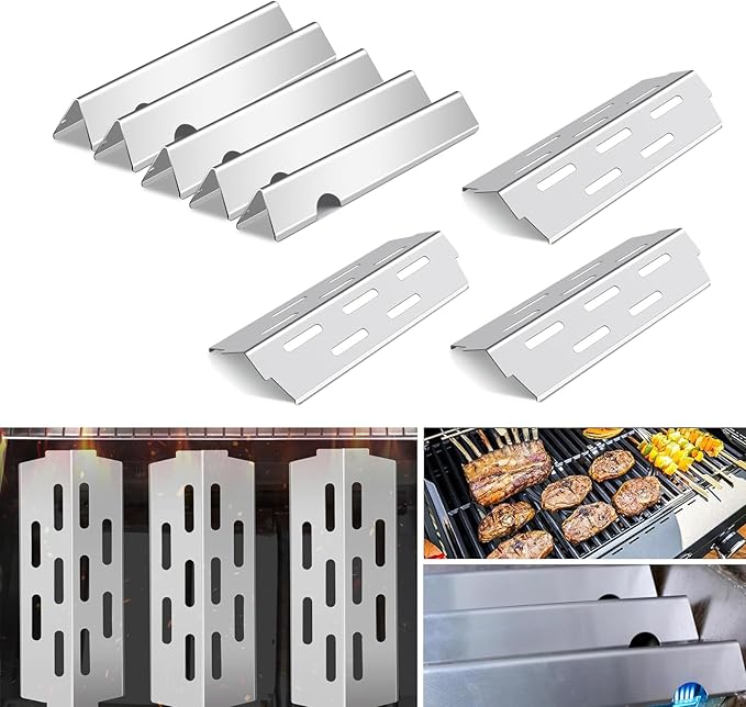 Flavorizer Bars and Heat Deflectors for Weber Genesis II 300/LX 300, GS4 Genesis ii E-310 ii E-315 ii E/S335 ii se-335 Grill (304 Stainless Steel, 66032 * 5+ES/410 * 3)