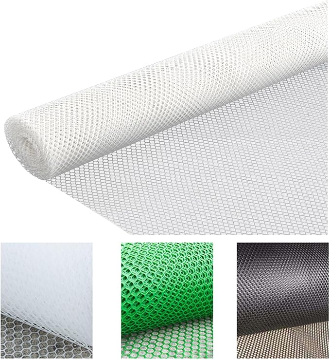 39.3″ x 32.8′ Chicken Mesh Fence Roll Versatile Plastic Fencing Netting Heavy Duty Balcony Protection Safety Mesh Easy Cut for Home Décor Gardening Poultry Barrier(Size:1x10M - Mesh 1.8cm,Color:White)