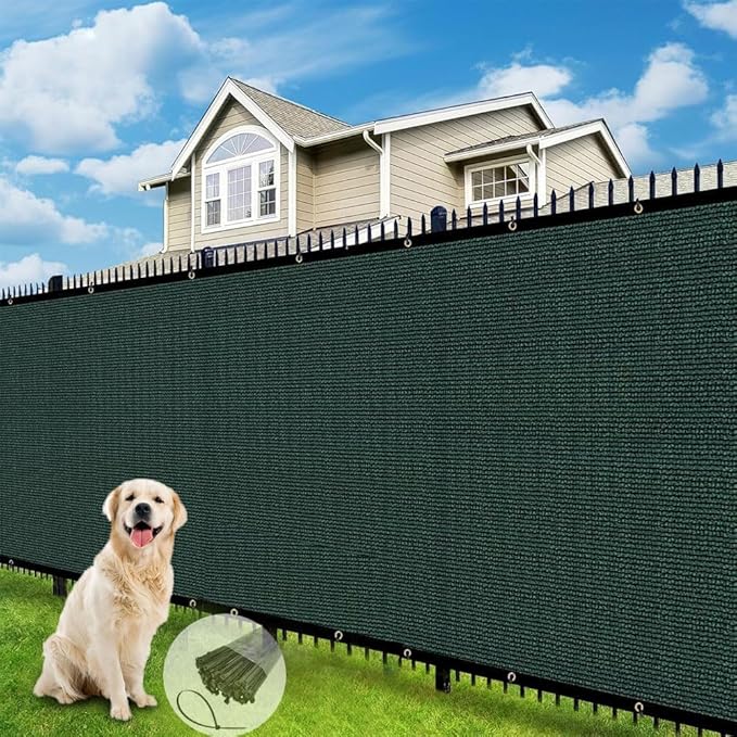 Petgrow Fence Privacy Screen 4FT X 17FT– Heavy Duty (HDPE) Outdoor Shade Mesh Cloth, 90% Blockage Fencing Shade Net Cover for Garden, Backyard, Balcony & Swimming – UV Protection, Windproof