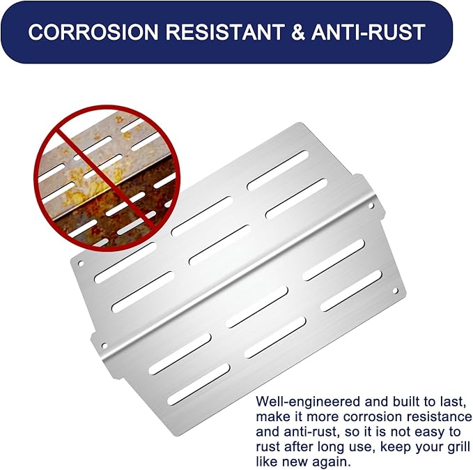 Genesis 300 Grill Parts 7620 Flavorizer Bars for Weber Genesis E310 E320 S310 E330 EP330 with 4pcs Burner 65505 Heat Deflectors Stainless Steel Replacement Parts for Weber Genesis 300 Series