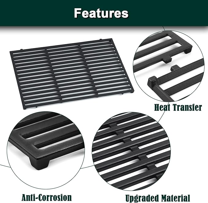 66095 66802 Grill Grates Grill Replacement Parts for Weber Genesis II E-310 II 300 Grill Parts II E-335 II E335 II S-335 II SE-310 Genesis 2 315 II SE-335 II E310 II LX S-340 GS4 Cooking Grates