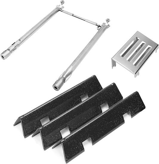 Grill Parts for Weber Spirit II Grill Replacement Parts, 7635 Flavorizer Bars, 69785 Grill Burner and Heat Deflector for Weber Spirit 2 Grill Parts, for Weber Spirit E210 E220 S210 S220