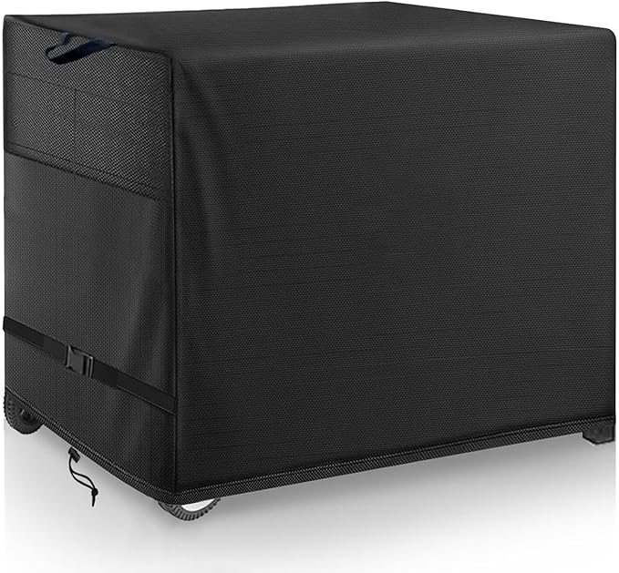 Outdoor Prep Table Cover- Heavy Duty Waterproof Cover for Outdoor Stainless Steel Table,Compatible with 46 inch Outdoor Utility Cart and Storage Cabinet Black