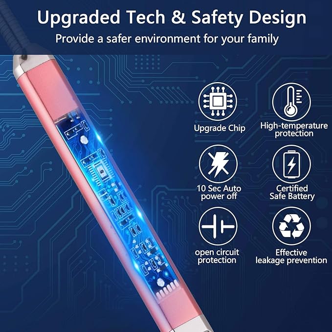 MEIRUBY Electric Candle Lighter, Birthday Christmas Stocking Stuffers Gifts for Women Mom Men Wife Sister, USB Arc Rechargeable Windproof Long Lighter for Candle BBQ Housewarming Gift Idals
