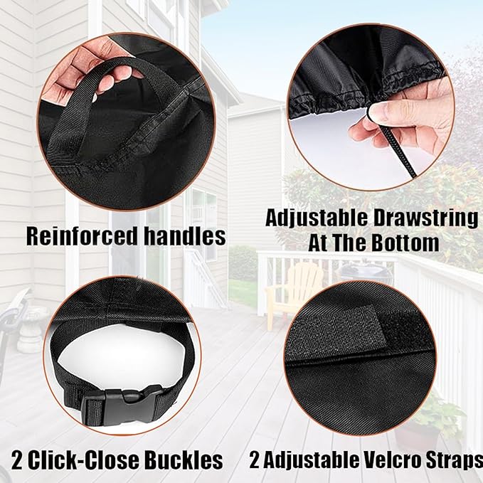 Smoker Cover Fit for PIQUEBAR Digital Electric Smoker, Waterproof Grill BBQ Cover Vertical Smoker Covers -20" D x 17" W x 42" H