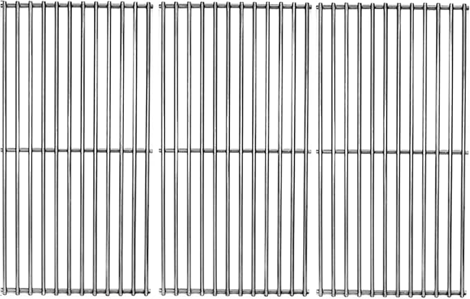 S6019C (3-Pack) 18 3/4" x 9 13/16" Each SUS304 Cooking Grid Grates for Kitchen Aid 720-0727, 720-0745, 720-0745A, 720-0819 Master Forge GCP-2601 Nexgrill 720-0745, 720-0745A