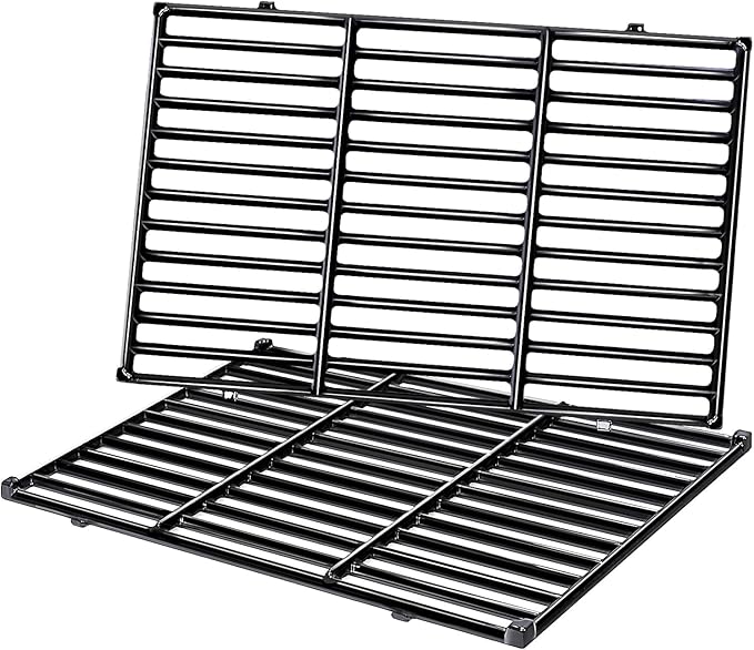 Uniflasy 7638 Porcelain-Enameled Cast Iron Cooking Grates for Weber GS4 Spirit II 300& Spirit 300 Series, E-310 E-330,Genesis Silver/Gold B & C Grill Grates Replacement Parts, Replace for Weber 7639