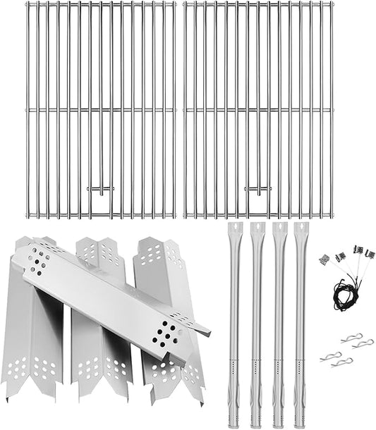 Replacement Parts for Nexgrill 4 Burner 720-0925P 720-0925 720-0925PG, Grill Grates Heat Shield and Burner Kit for Nexgrill Replacement Parts 4 Burner 720-0925P