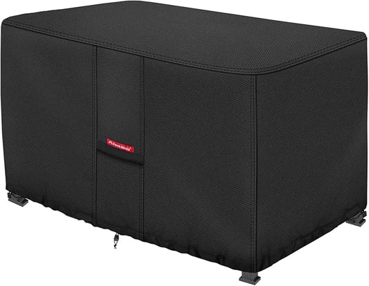 Porch Shield Patio Fire Pit Cover - Waterproof 600D Outdoor Rectangular Fire Table Cover Deck Box Protector - 52 x 34 inch, Black