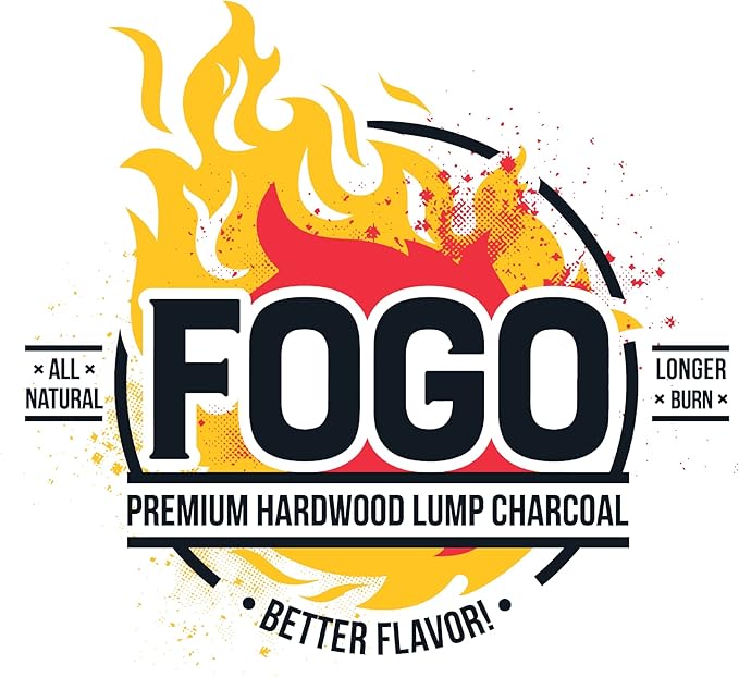 FOGO Super Premium Hardwood Lump Charcoal 17.6 Pound Bag, Fogostarters Natural Fire Starters and Blazaball Bundle