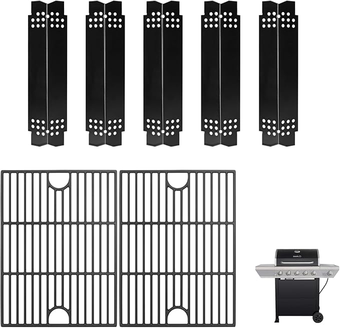 DcYourHome Replacement Parts Kit for Nexgrill 5 Burner 720-0888N 720-0888A 720-0888 Parts, Grill Grates Heat Plates for Nexgrill 4 Burner 720-0830H 720-0830A 730-0830H 720-0783E Replacement Parts