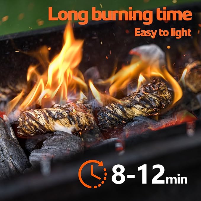150 PCS bleweed fire Starter for Grill,Campfires,Fireplace,BBQ,Camping.kindling.Quick Light Wood Charcoal Fire Starter, Waterproof-Natural Fire Starters Camping Firestarter Charcoal Starters