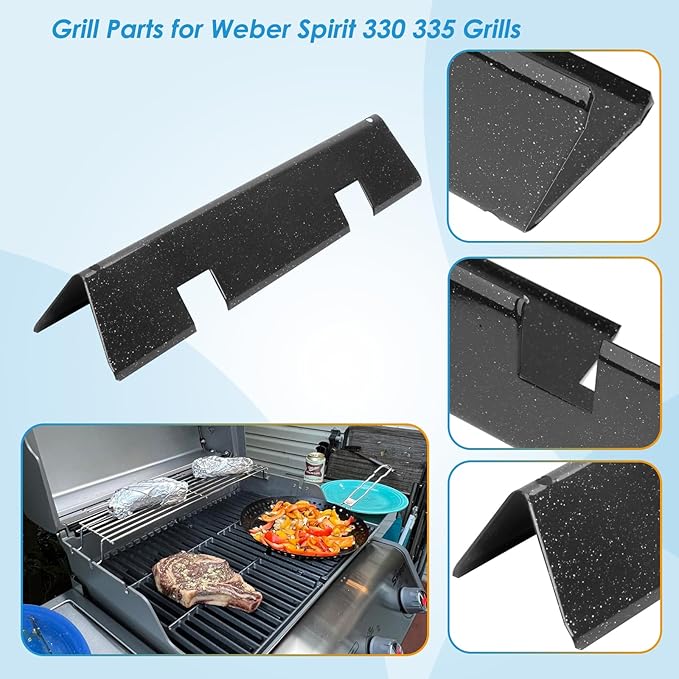 Grill Parts for Weber Spirit 330/335 Grill Replacement Parts, 68948 65518 Grill Burner 7636 67046 Flavorizer Bars for Weber Spirit Grill Parts, for Weber Spirit E-330 E-335 SP-330 SP-335