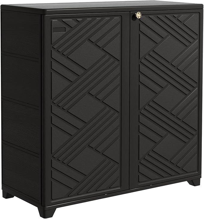 Storage Box Outdoor Caninet,Resin Indoor Storage Box Waterproof Outdoor Storage Cabinets for Patio/Garden/Backyard