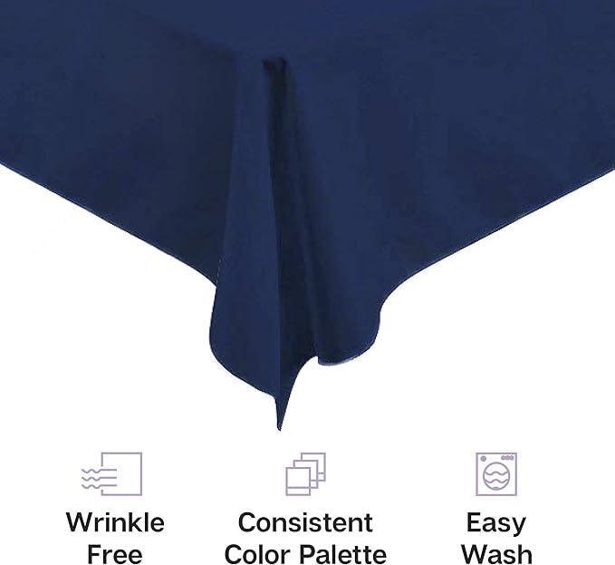 Gee Di Moda Rectangle Tablecloth - 60 x 102 Inch Hunter Green Table Cloth for 6 Foot Rectangle Tables - Heavy Duty Washable Fabric - for Holiday Party, Dinner, Weddings, Baby Shower & Events