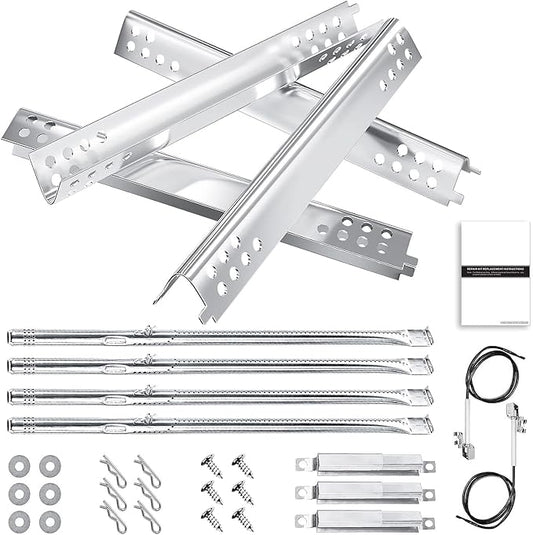Hisencn Grill Replacement Parts for Charbroil Performance 463342119, 463332718, 463347017, 463335517, 463376419, Grill Parts for Char-Broil 4 Burner Grill 463377017, 463376017, 16.93 inch Heat Plate