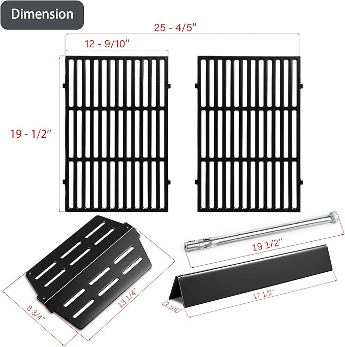Genesis 7524 Grates 7620 7621 Flavorizer Bars 65505 Heat Deflectors 62752 Burner Replacement Parts for Weber Genesis Grill Parts 300 Series E-310 E-320 E-330 S-310 S320 S-330 EP-310 EP-320 EP-330