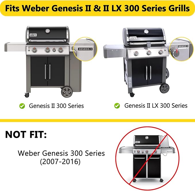 66095 Grill Grates Replacement for Weber Genesis II 300 and II LX 300 Series Gas Grills, 18.75" Cast Iron Cooking Grates for Weber Genesis II E-310 E-315 E-330 E-335 S-310 S-335 S-345