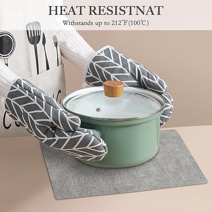 Faux Leather Heat Resistant Placemats Set of 8 – Waterproof Oilproof Wipeable Dining PU Vinyl Place Mat Easy Clean Table Mats for Kitchen/Dining/Party/Holiday, Light Grey