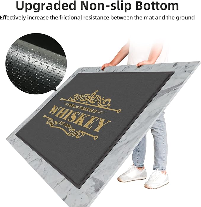 ALLEVI Custom Commercial Grade Area Rugs and Mats Non-Slip Rubber Backing Carpets Entryway Personalized Logo Text Business Runner Welcome Indoor Outdoor Washable Floor Doormat Home Kitchen Garden 2x3