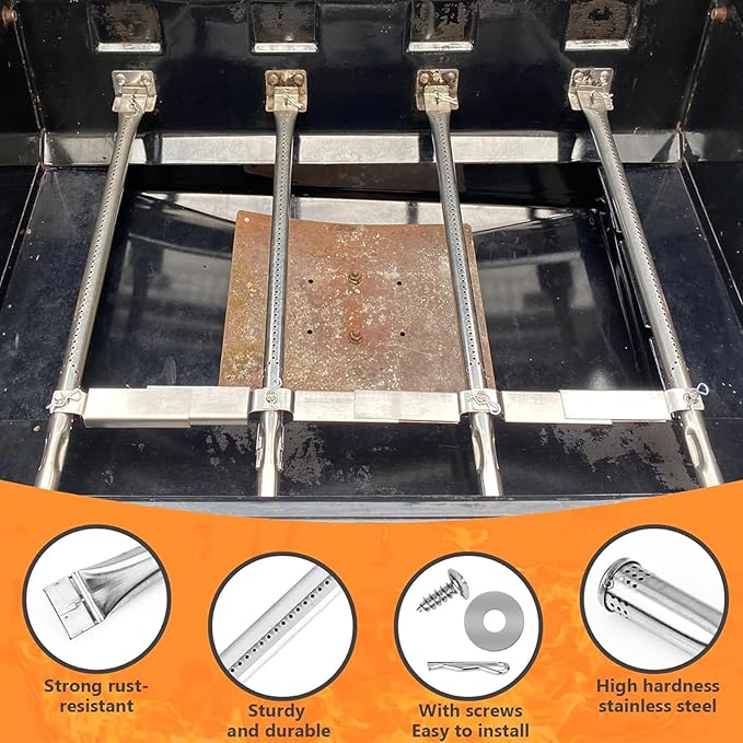 Hisencn Grill Replacement Parts for Charbroil Performance 463342119, 463332718, 463347017, 463335517, 463376419, Grill Parts for Char-Broil 4 Burner Grill 463377017, 463376017, 16.93 inch Heat Plate