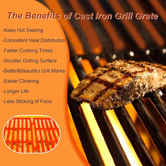 Grill Parts Replacement For Weber Genesis 300 Series E310, E320,E330,S310, S320, S330, EP310, EP320, EP330 with Front-Mounted Control,7620 Flavor Bar 62752 Burner 7524 Grates,7622 Heat Deflector