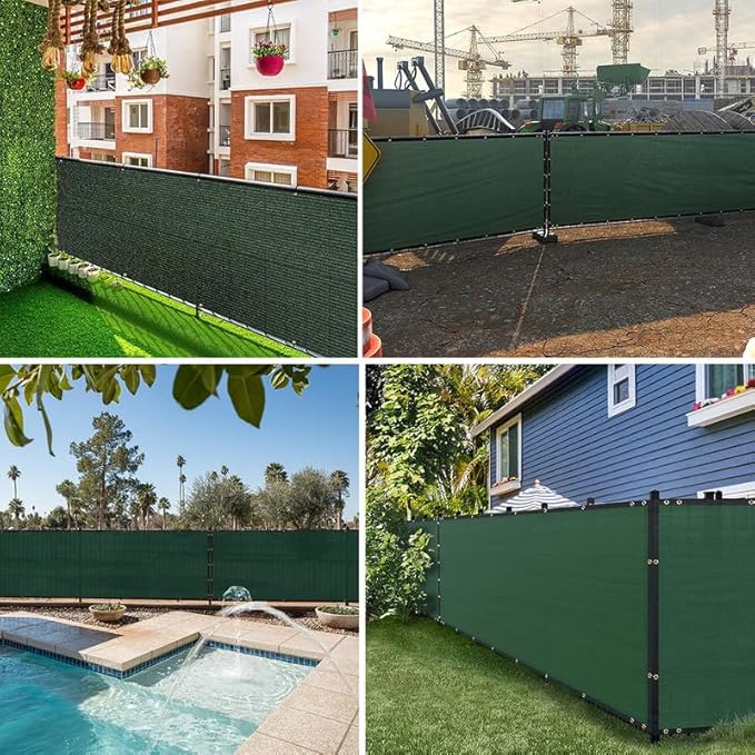 Privacy Fence Screen 3Ft X 161Ft Heavy Duty Outdoor Fencing Panels Windscreen Mesh Fabric Shade Net, 90% Visibility Blocking, Cable Zip Ties Included